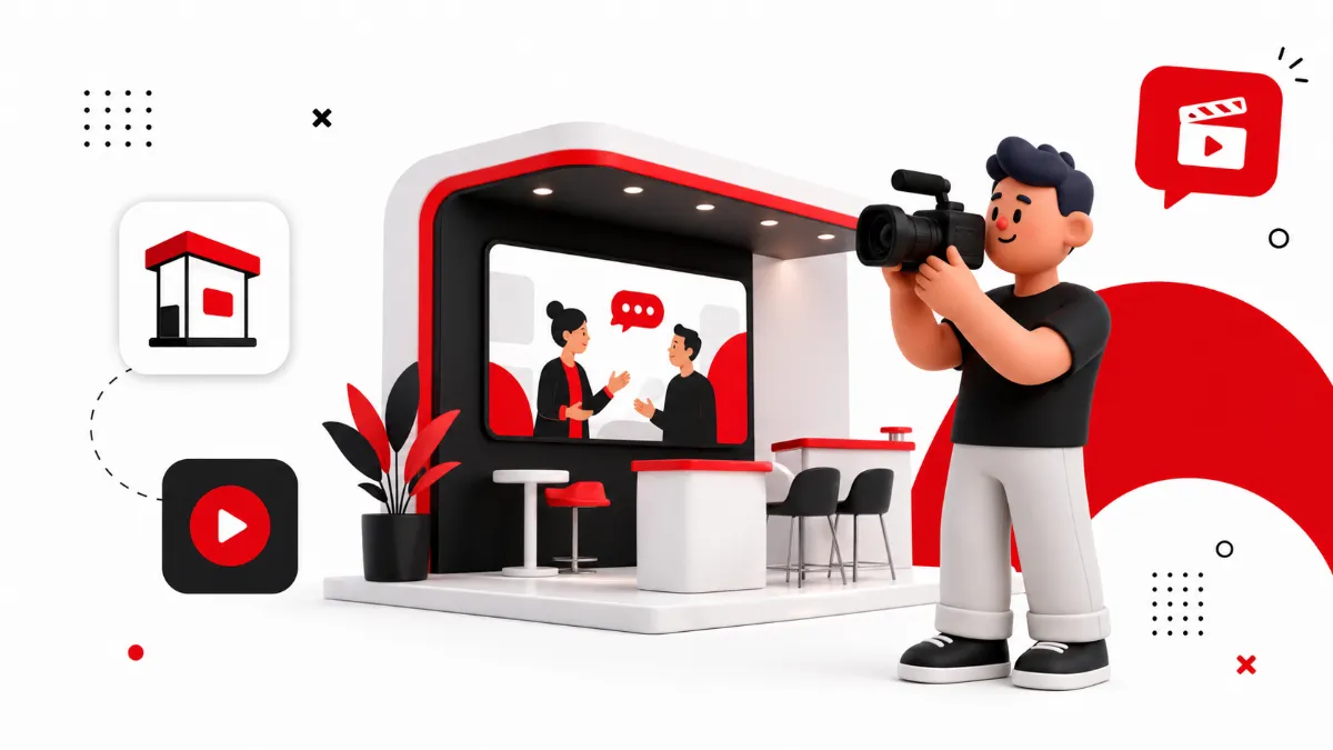 Vídeo para estande de evento: por que o institucional não funciona ali